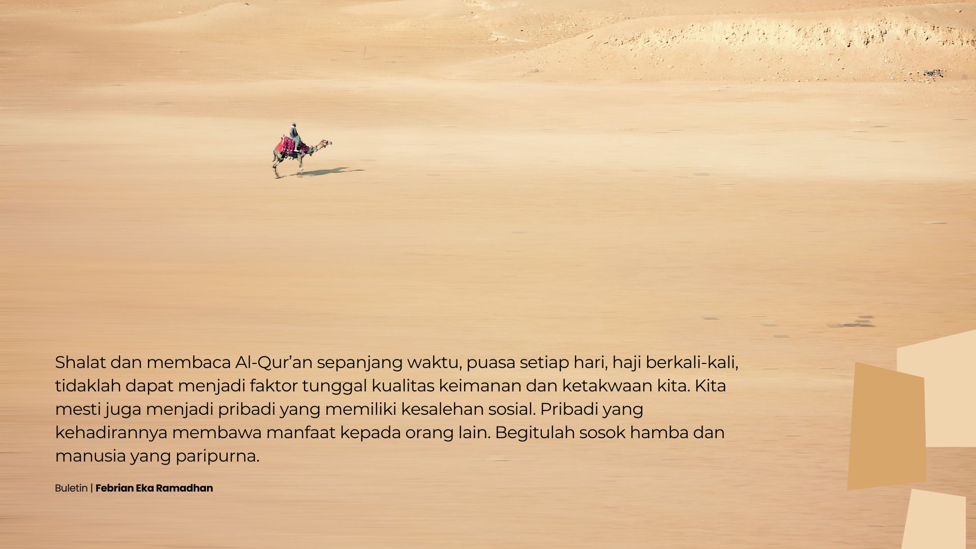 Ketaatan Ritual, Kesalehan Sosial